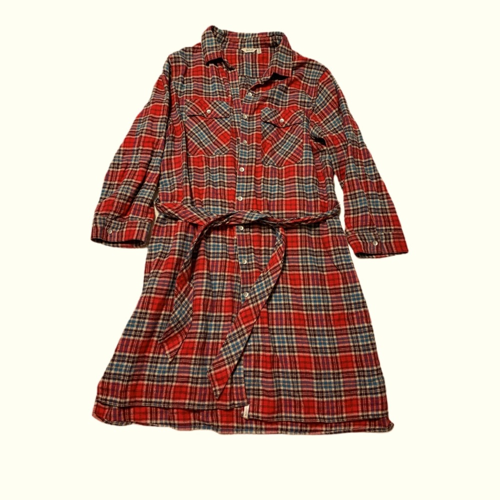 Woolrich Flannel Dress With Tie Waist XL